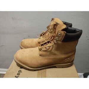 Timberland 6" Premium Waterproof Boots Wheat Nubuck Men’s Size 13W 10061 Winter